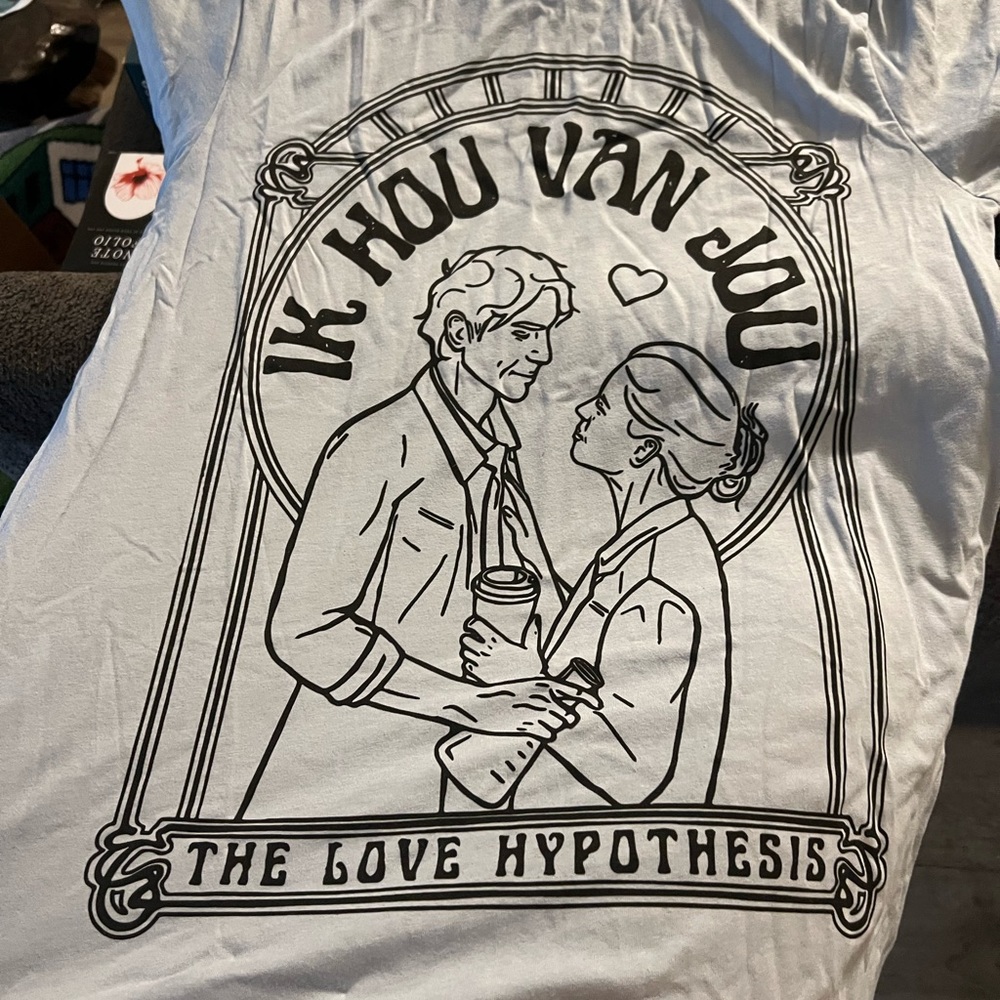 Love hypothesis bookish box shirt medium
